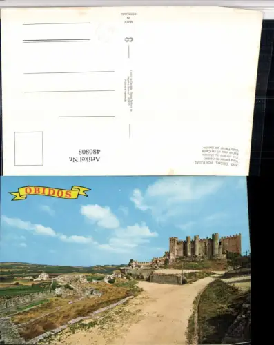 480808,Portugal Obidos Vista parcial do Castelo Burg