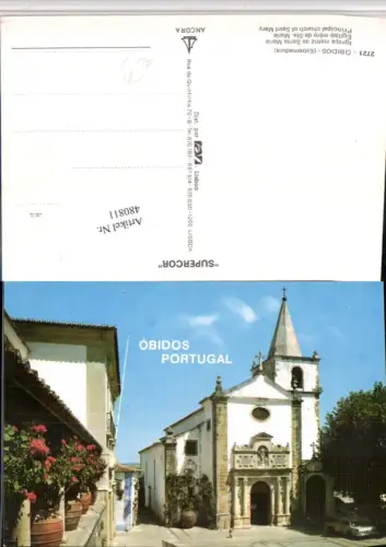 480811,Portugal Obidos Igreja matritz de Santa Maria Kirche