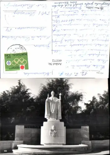 493772,Portugal Fatima Monumento de Pio XII Papst Statue