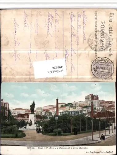 496926,Portugal Lisboa Lissabon Praca de D. Luiz I e Monumento Sa da Bandeira