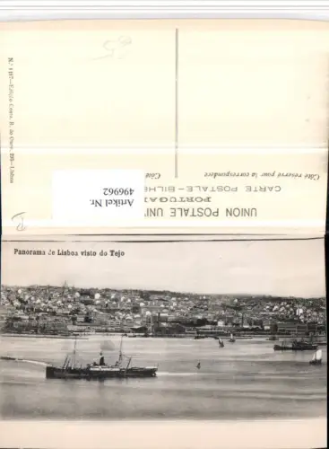 496962,Portugal Lisboa Lissabon Panorama visto do Tejo Dampfer