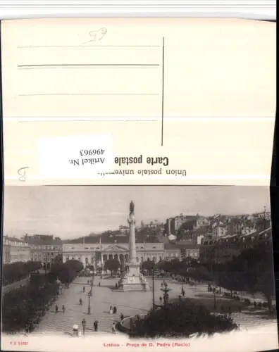 496963,Portugal Lisboa Lissabon Praca de D. Pedro Platz Säule