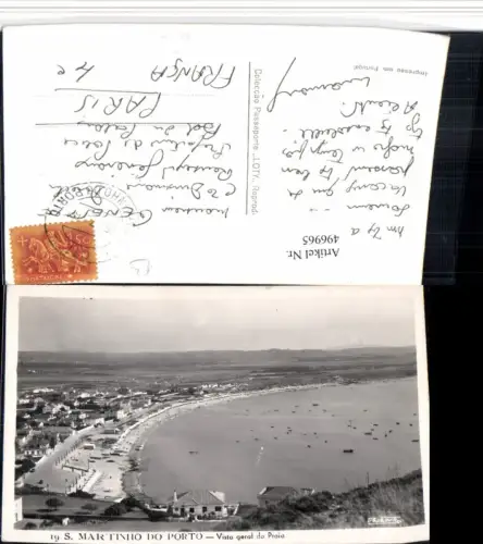 496965,Portugal S. Martinho do Porto Vista geral da Praia Totale Strand
