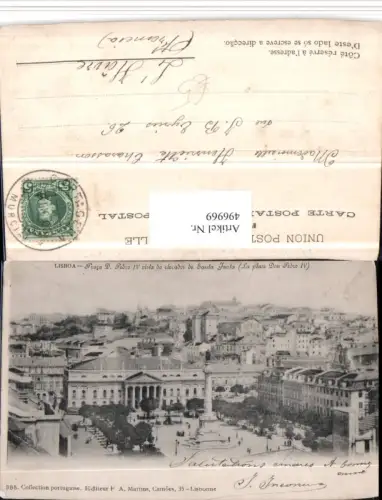 496969,Portugal Lisboa Lissabon Praca D. Pedro IV Platz Säule