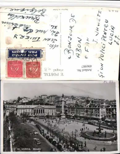 496987,Portugal Lisboa Lissabon Rossio Platz Brunnen Säule