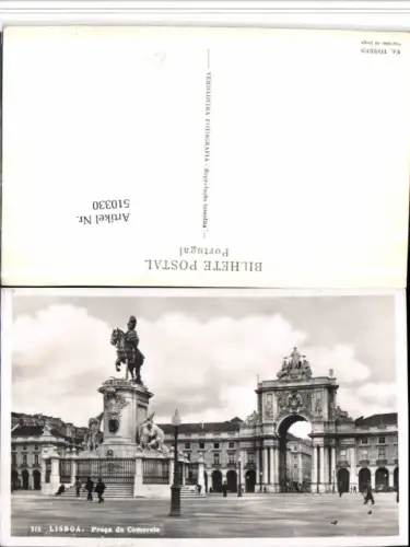 510330,Portugal Lisboa Lissabon Praca do Comercio Platz Denkmal Statue