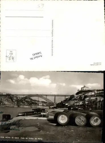546645,Portugal Vila Nova de gaia Cais Vinho do Porto Wein Weinfässer JS e S Hamburg