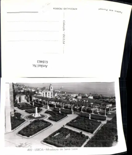 618463,Foto Ak Lisboa Miradouro de Santa Luzia Lissabon Park Portugal