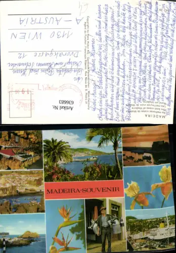 636683,Mehrbild Ak Madeira Ansichten Blumen Schiff Dampfer Portugal