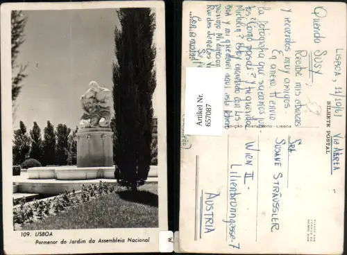 657087,Lisboa Pormenor do Jardim da Assembleia Nacional Lissabon