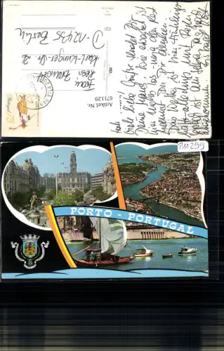 671129,Mehrbild Ak Porto Ansichten Segelboot Portugal