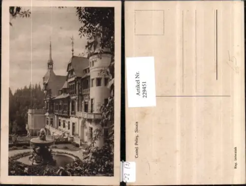 229451,Sinaia Castel Peles Schloss
