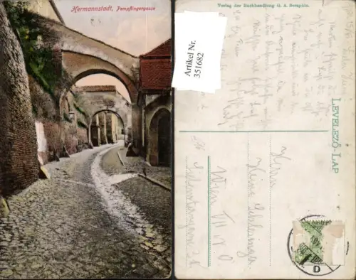 351682,Hermannstadt Pempflingergasse Gasse