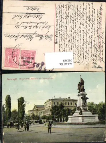 701388 Romania Bukarest Bucuresti Monumentui Bratianu Universität