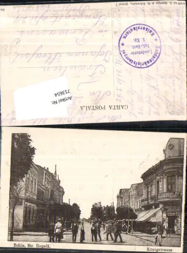 713654 Braila Regala Königstraße Feldpost Kaiserslautern n. Pirmasens