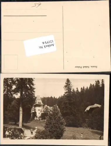 121916,Sinaia Schloss Pelisor Tolle Ansicht 1920