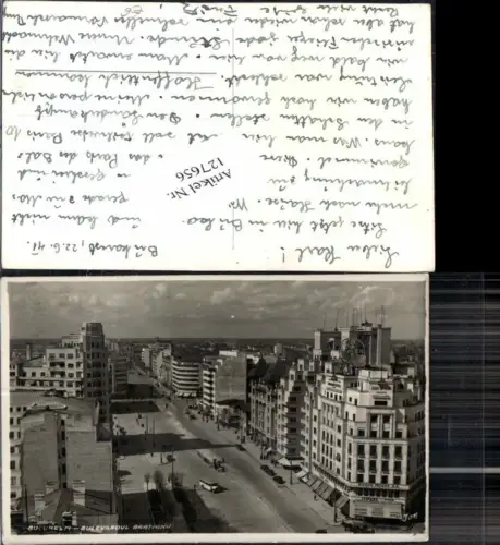 127656,Bukarest Bucuresti Bulevardol Strassenpartie