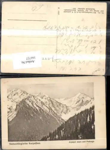 166727,Siebenbürgerische Karpathen Arpasul mare und Podragu Bergansicht