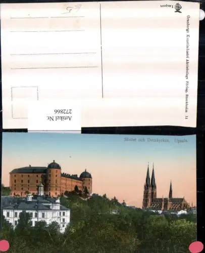 272866,Schweden Upsala Slottet och Domkyrkan Kirche Schloss