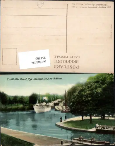 351303,Trollhättan Kanal Nya Slusslinien Dampfer
