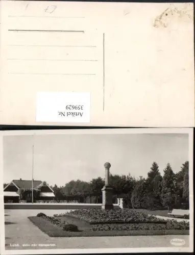 359629,Sweden Lund Motiv fran Stadsparken Park Säule