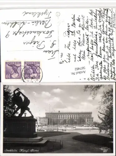 507482,Sweden Stockholm Kungliga Slottet Schloss Statue