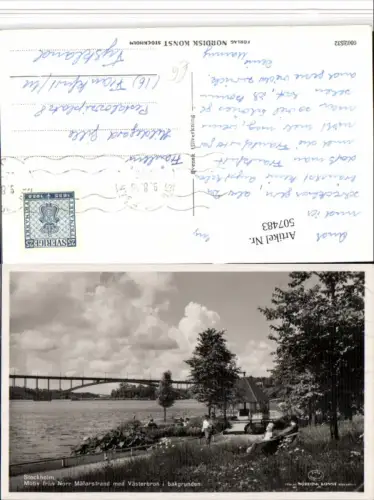 507483,Sweden Stockholm Motiv fran Norr Mälarstrand med Västerbron Brücke
