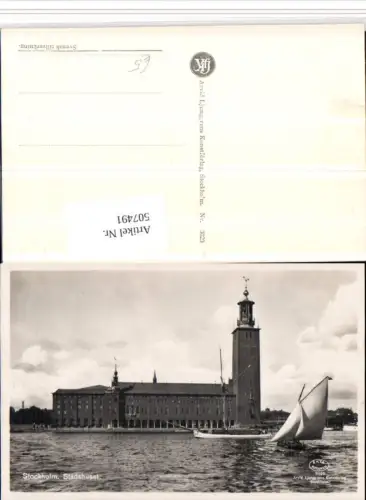 507491,Sweden Stockholm Stadshuset Rathaus Segelboot