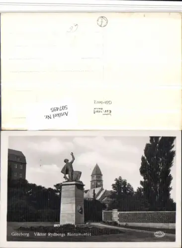 507495,Sweden Göteborg Viktor Rydbergs Monumentet Denkmal
