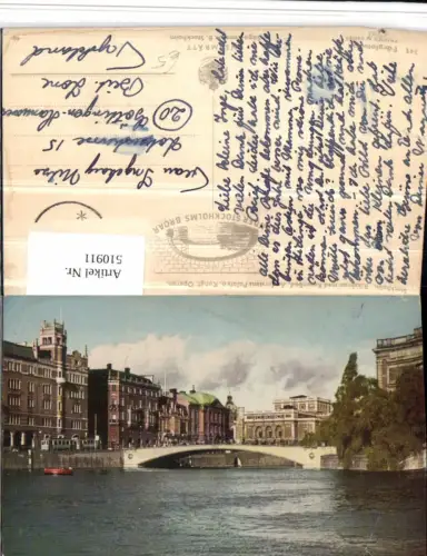 510911,Sweden Stockholm Riksbron med Rosenbad Brücke
