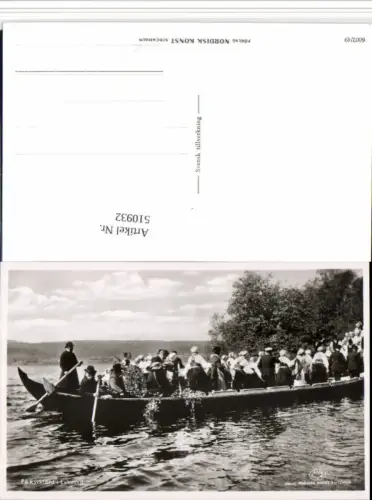 510932,Sweden Pa kyrkfärd i Leksand Ruderboot Boot