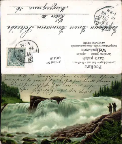 603118,Künstler Ak Max Müller Storbofallet Jämtlands län Wasserfall Sweden