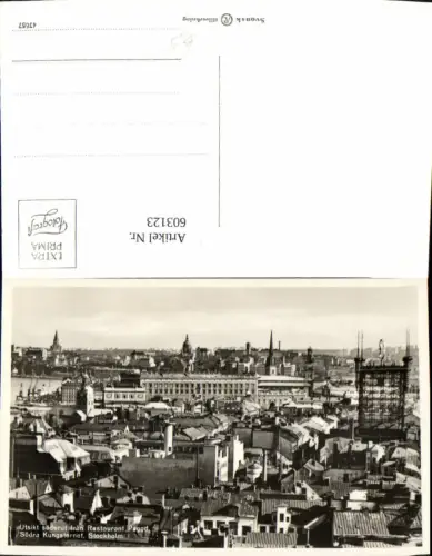 603123,Foto Ak Stockholm Södra Kungstornet Utsikt söderut fran Restaurant Pagod Sweden