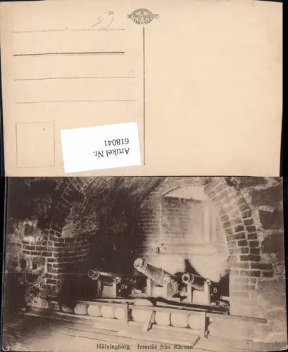 618041,Hälsingborg Helsingborg Interiör fran Kärnan Kanonen Sweden