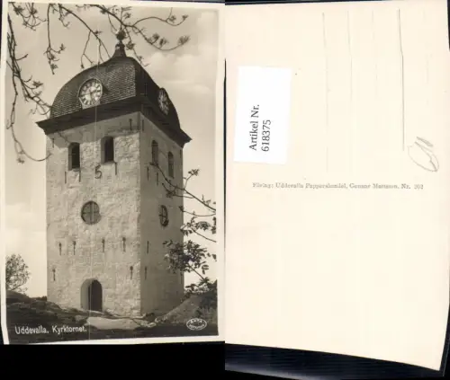 618375,Foto Ak Uddevalla Kyrktornet Turm Uhrturm Sweden