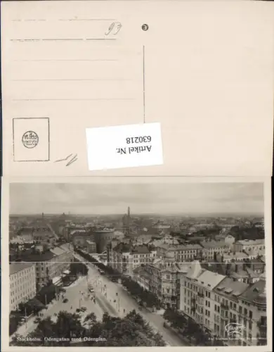 630218,Foto Ak Stockholm Odengatan med Odenplan Sweden