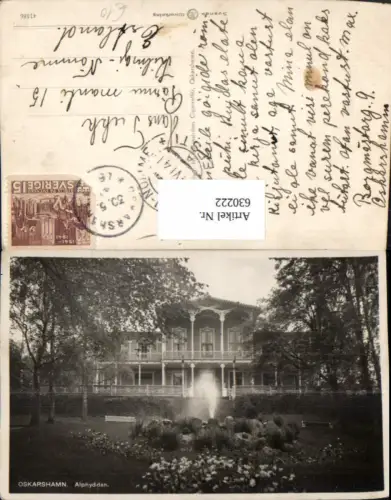 630222,Foto Ak Oskarshamn Alphyddan Springbrunnen Sweden