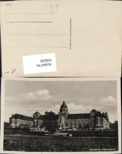 630226,Foto Ak Stockholm Riksmuseet Museum Sweden