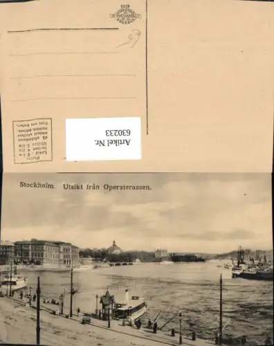 630233,Stockholm Utsikt fran Operaterassen Schiffe Dampfer Sweden