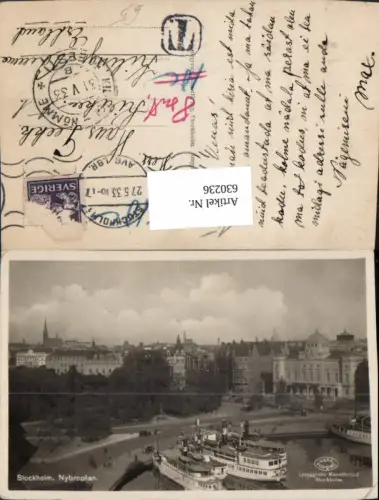 630236,Foto Ak Stockholm Nybroplan Schiffe Dampfer Sweden