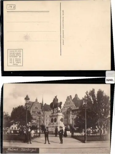63884,Malmö Partie am Schloss Denkmal Leute