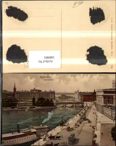 168401,Stockholm Norrström Strassenbahn Schiff Dampfer Brücke