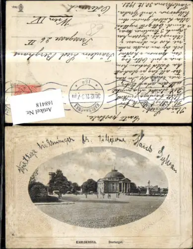 168418,Karlskrona Stortorget Passepartout 1921