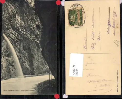 99595,Aareschlucht Schrejenbachfall bei Meiringen Kt Aargau