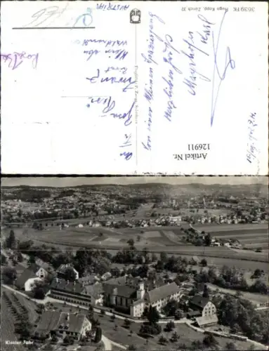 126911,Kloster Fahr Fliegeraufnahme 1962 Kt. Aargau