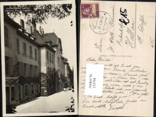 133794,Kantonspital Aargau Chirugische Abteilung Detail 1934