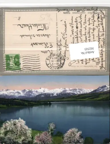 502503,Hallwilersee See b. Seengen Bergkulisse pub E. Goetz 5224 Kt Aargau