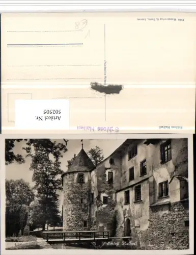 502505,Schloss Hallwil b. Seengen Brücke pub E. Goetz 2580 Kt Aargau