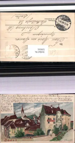 529335,tolle Künstler Litho K. Aussault Baden Schweiz Kt. Aargau