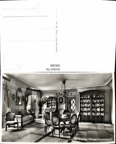 586386,Foto Ak Möriken-Wildegg Schloss Wildegg Neues Esszimmer Interieur Switzerland